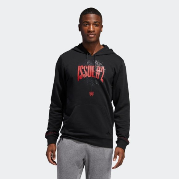 adidas DON Issue #2 Hoodie Sweatshirt Black Red - Picture 3 of 12